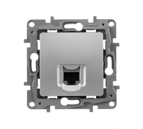 Etika Алюминий Розетка компьютерная RJ45 6 кат. UTP  672453  Legrand
