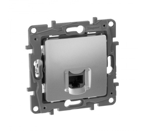 Etika Алюминий Розетка компьютерная RJ45 6 кат. UTP  672453  Legrand