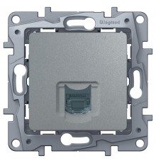 Etika Алюминий Розетка компьютерная RJ45 6 кат. UTP  672453  Legrand