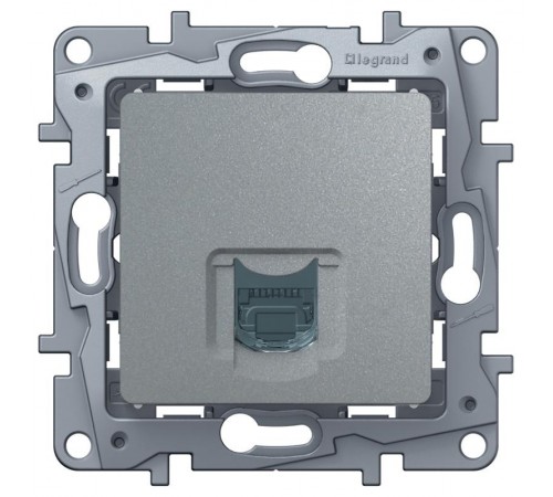 Etika Алюминий Розетка компьютерная RJ45 6 кат. UTP  672453  Legrand