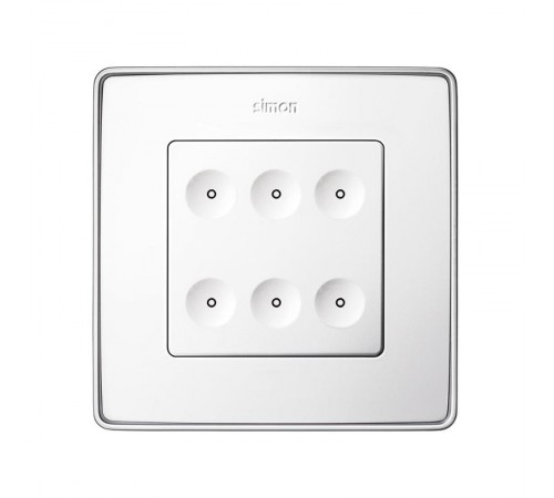 Сенсорный 6-кл выключатель без маркировки, белый  8000661-030  Simon