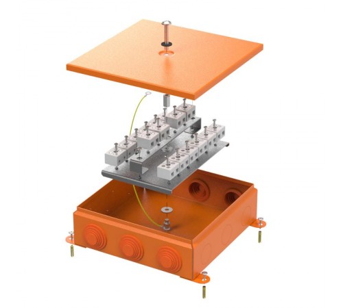 Коробка металлическая огнестойкая 70-0390-FR10.0-32 E15-E120 RAL2004 200x200x65 (4 шт/кор)  70-0390-2004-FR10.0-32  Промрукав