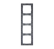 SUNO Рамка декоративная универсальная 4-постовая Цвет "Матовый алюминий"  721564  Legrand