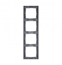 SUNO Рамка декоративная универсальная 4-постовая Цвет "Матовый алюминий"  721564  Legrand