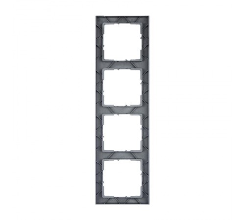 SUNO Рамка декоративная универсальная 4-постовая Цвет "Матовый алюминий"  721564  Legrand