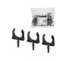 Крепеж-клипса для трубы 32 мм с дюбелем (25 шт.) черная   SQ0405-0194  TDM