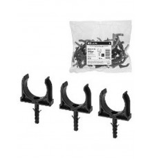 Крепеж-клипса для трубы 32 мм с дюбелем (25 шт.) черная   SQ0405-0194  TDM