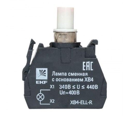 Лампа сменная c основанием XB4 красная 400В EKF PROxima    XB4-ELL-R   EKF 