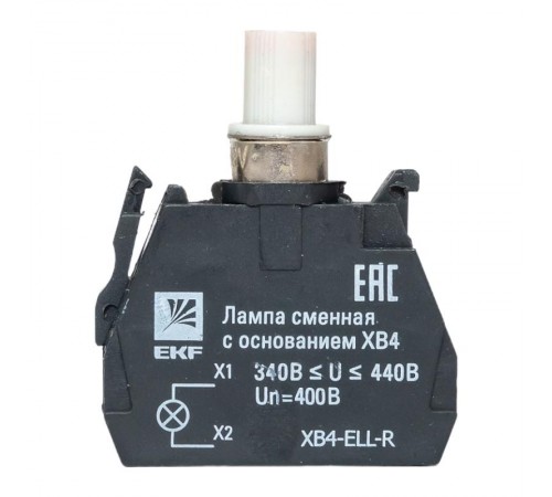 Лампа сменная c основанием XB4 красная 400В EKF PROxima    XB4-ELL-R   EKF 