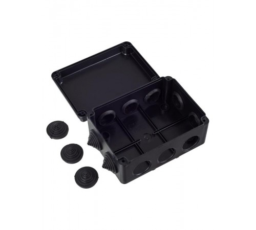 Коробка расп. КМ41242 150х110х70мм IP55 10 вв. черная  UKO11-150-110-070-K02-55  IEK
