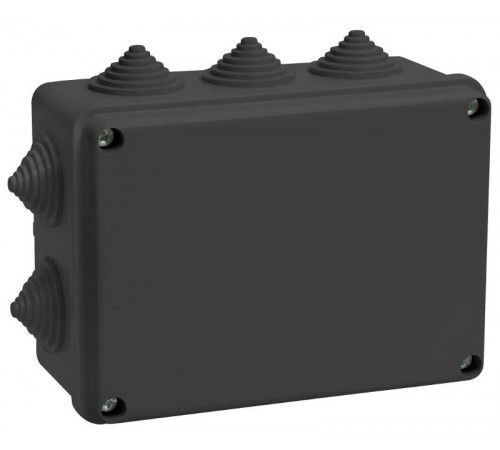 Коробка расп. КМ41242 150х110х70мм IP55 10 вв. черная  UKO11-150-110-070-K02-55  IEK