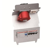 Панель монтажная CWF12, оцинкованная сталь, Schuko, CEE 3P+N+E, 2хВА 10А, ВДТ 30мА  2CMA177445R1000  ABB