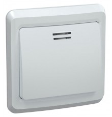 ВЕГА белый Выключатель 1-клавишный с индикацией 10А ВС10-1-1-ВБ  EVV11-K01-10-DM  GENERICA