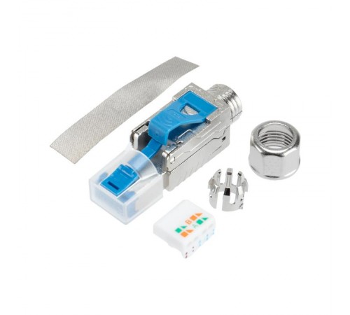 Разъем RJ-45(8P8C) полевой заделки под витую пару, FTP, CAT 6 (50 µ"/ 50 микродюймов) серия PRO  02-0381  REXANT