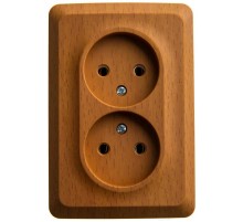 Этюд Бук О/У Розетка 2-ая угловая без заземления без шторок 16А 250B  PA16-105T  SE