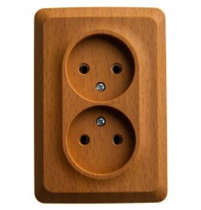 Этюд Бук О/У Розетка 2-ая угловая без заземления без шторок 16А 250B  PA16-105T  SE