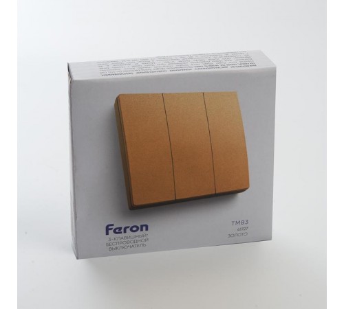 Выключатель дистанционного управления 230V 500W трехклавишный, TM83, золото  41727  FERON