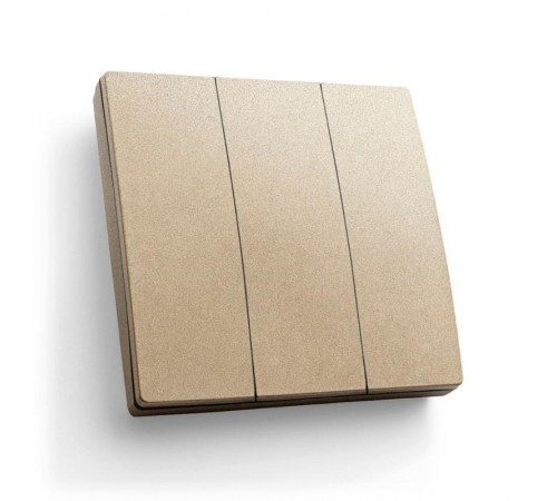 Выключатель дистанционного управления 230V 500W трехклавишный, TM83, золото  41727  FERON