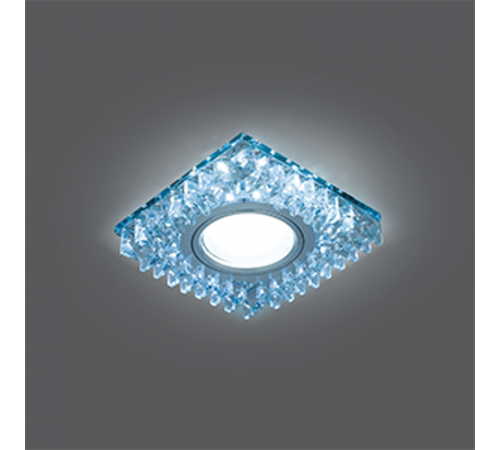 Светильник точечный встраиваемый Backlight BL030 Квадрат. Кристал/Хром, Gu5.3, LED 4100K  BL030  Gauss