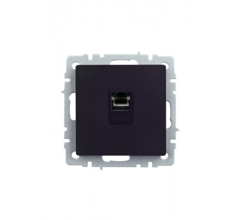 BRITE Розетка компьютерная RJ45 кат.5E РК10-БрЧ черный  BR-K10-1-K02  IEK