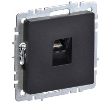 BRITE Розетка компьютерная RJ45 кат.5E РК10-БрЧ черный  BR-K10-1-K02  IEK