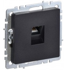 BRITE Розетка компьютерная RJ45 кат.5E РК10-БрЧ черный  BR-K10-1-K02  IEK