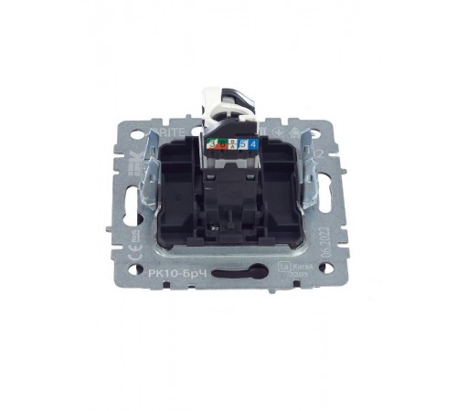 BRITE Розетка компьютерная RJ45 кат.5E РК10-БрЧ черный  BR-K10-1-K02  IEK