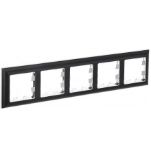 BRITE Рамка 5-ая РУ-5-Бр хром/черный  BR-M52-12-2-K23  IEK