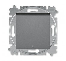 ABB Levit Сталь / дымчатый чёрный Выключатель 1-кл. с подсветкой  3559H-A01446 69W  2CHH590146A6069  ABB