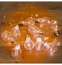 Гирлянда светодиодная Ретро-лампы , 3 м, ТЕПЛЫЙ БЕЛЫЙ  303-076  NEON-NIGHT