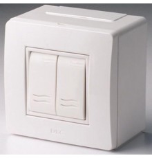 Коробка для миниканалов с двумя выключателями  10001  DKC