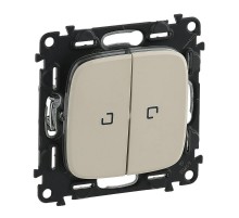 Valena ALLURE DIY Сл.кость Переключатель 2-клавишный с подсветкой 10А 250В  752809  Legrand