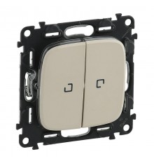 Valena ALLURE DIY Сл.кость Переключатель 2-клавишный с подсветкой 10А 250В  752809  Legrand