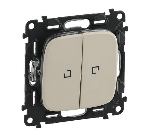 Valena ALLURE DIY Сл.кость Переключатель 2-клавишный с подсветкой 10А 250В  752809  Legrand