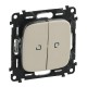 Valena ALLURE DIY Сл.кость Переключатель 2-клавишный с подсветкой 10А 250В  752809  Legrand