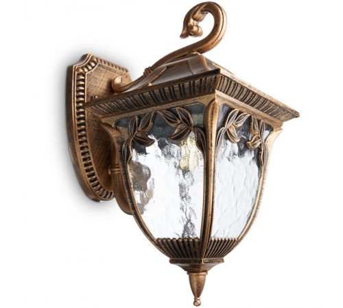 Светильник садово-парковый PL4072 60W 230V E27 245*180*360ММ черное золото (на стену вниз)  11484  FERON