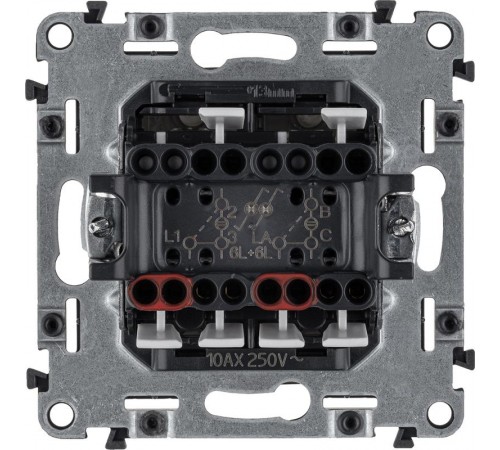 Valena ALLURE DIY Сл.кость Переключатель 2-клавишный с подсветкой 10А 250В  752809  Legrand