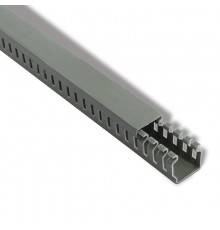Кабель-канал перфорированный самоклеящийся 25х25 серый (паз 4мм, зуб 6мм)  28-5012  REXANT