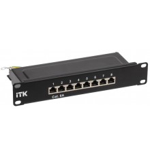 1U патч-панель кат.6A STP 8 портов 10" Dual IDC  PP08-1UC6AS-D05-10  ITK