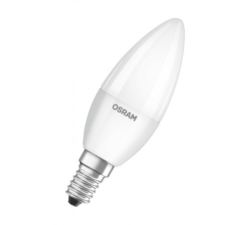 Лампа светодиодная LED 5Вт/840 Е14 220-240В 4000К 470lm LS CLB 40 FR свеча  4058075056886  Osram