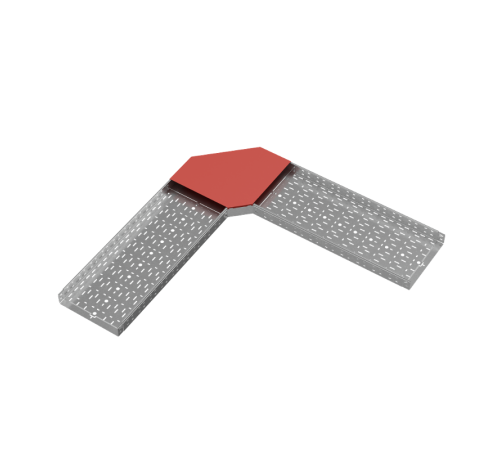 Крышка горизонт. угла 90 гр. 400 мм "ПЛЮС"  KGLplus90-400   КМ-профиль