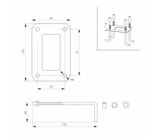 Светильник LGD-EYE-BOLL-H500-6W Warm3000 (GR, 117 deg, 230V) (Arlight, IP54 Металл, 3 года)  029982  Arlight
