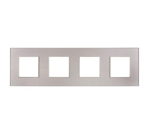 SKANDY Рамка 4-местная SK-F24Sh стекло шампань   SK-M42-G-K37  IEK