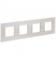 SKANDY Рамка 4-местная SK-F24Sh стекло шампань   SK-M42-G-K37  IEK