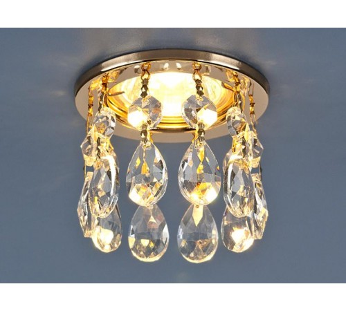 Светильник точечный встраиваемый 2055 MR16 GD/CL золото/прозрачный  a030709  Elektrostandard