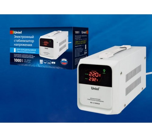 RS-1/1000LR Стабилизатор напряжения для холодильников. Однофазный релейный. 1000ВА. Напольный  UL-00003601  Uniel
