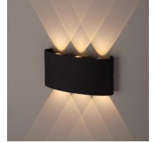 Декоративная подсветка светодиодная WL12 BK 6*1Вт IP 54 черный  Б0034611  ЭРА