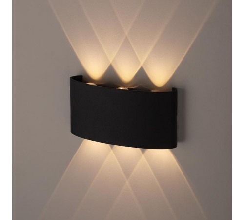 Декоративная подсветка светодиодная WL12 BK 6*1Вт IP 54 черный  Б0034611  ЭРА