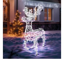Фигура объемная Олень 115х195см, 528 LED, цвет свечения белый  501-237  NEON-NIGHT