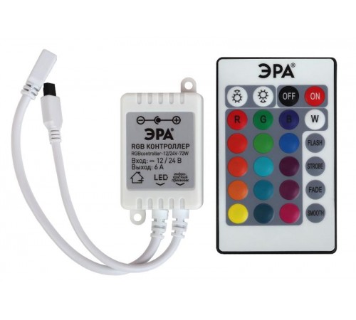 Контроллер для свет. ленты RGBcontroller-12/24V-72W/144W RGBcontroller-12/24V-72W/144W  Б0043442  ЭРА